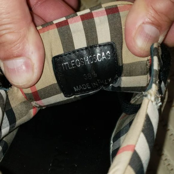 BURBERRY VINTAGE CHECK PLAID SNEAKERS - Picture 7 of 10